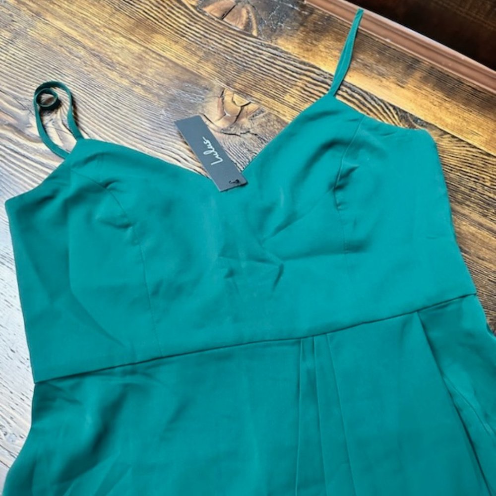 Lulu's Dark Green Mid Dress